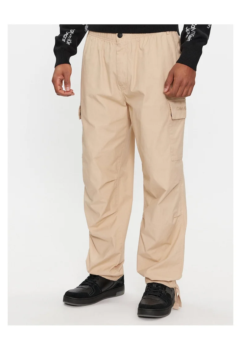 Pantaloni cargo barbati  bej, bumbac