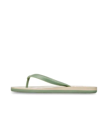 Papuci flip-flop cu imprimeu pe talpa Tahiti VII, Verde/Roz pal