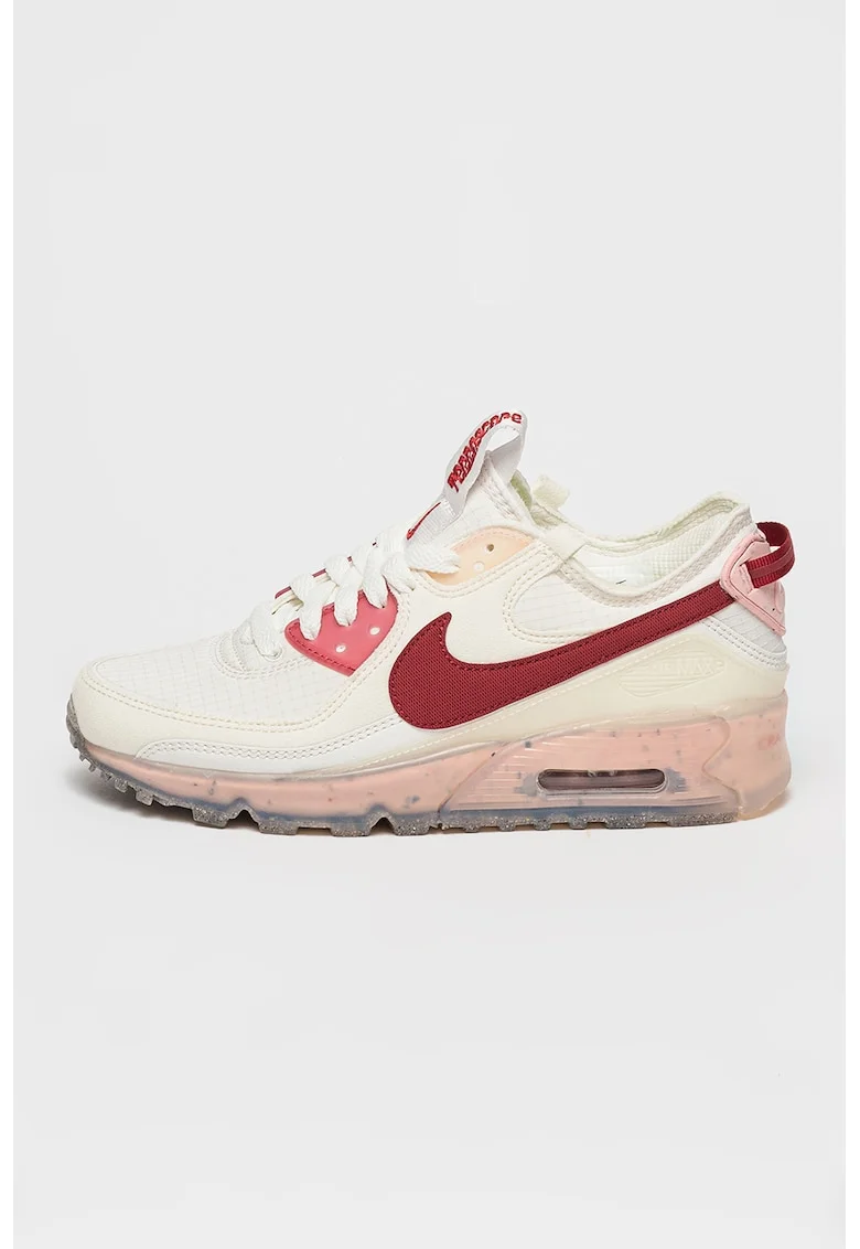 Pantofi sport din piele ecologica cu logo Air Max, Visiniu/Crem