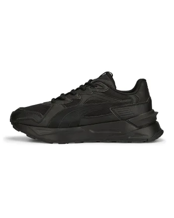 Pantofi sport din piele ecologica cu garnituri din plasa Mirage Sport Asphalt, Negru