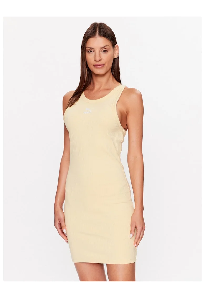 Rochie dama,  Poliester, Galben