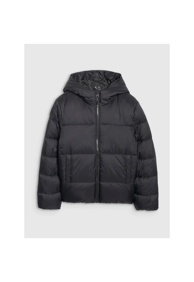 Geaca de puf baieti  neagra, regular, calduroasa