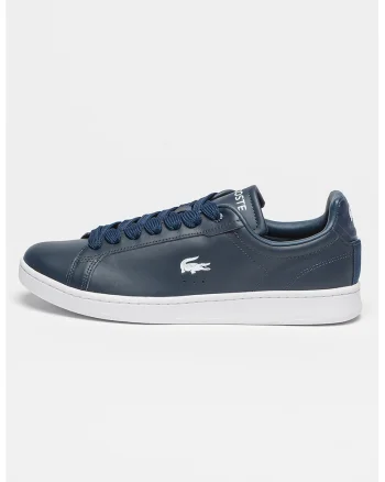 Pantofi sport de piele si piele ecologica, Alb/Bleumarin