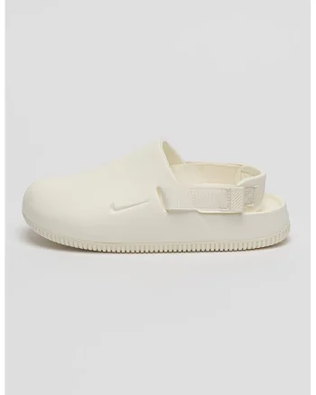 Saboti slingback cu logo in relief, Alb
