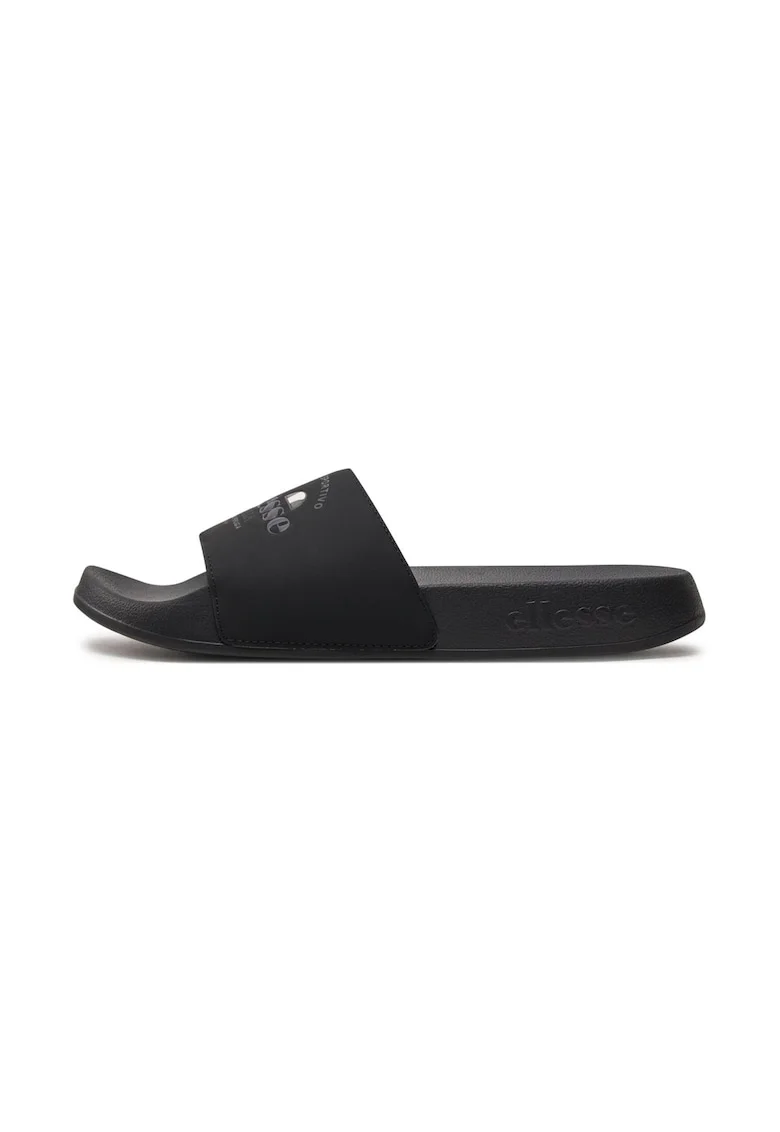 Papuci barbati,  644307, Cauciuc, Negru