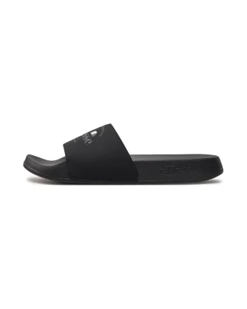 Papuci barbati,  644307, Cauciuc, Negru