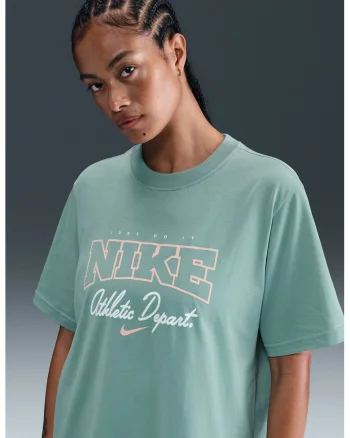 Tricou cu imprimeu logo pe piept, Verde persan