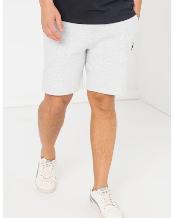 Pantaloni scurti cu buzunare oblice Code Tech, Gri deschis melange