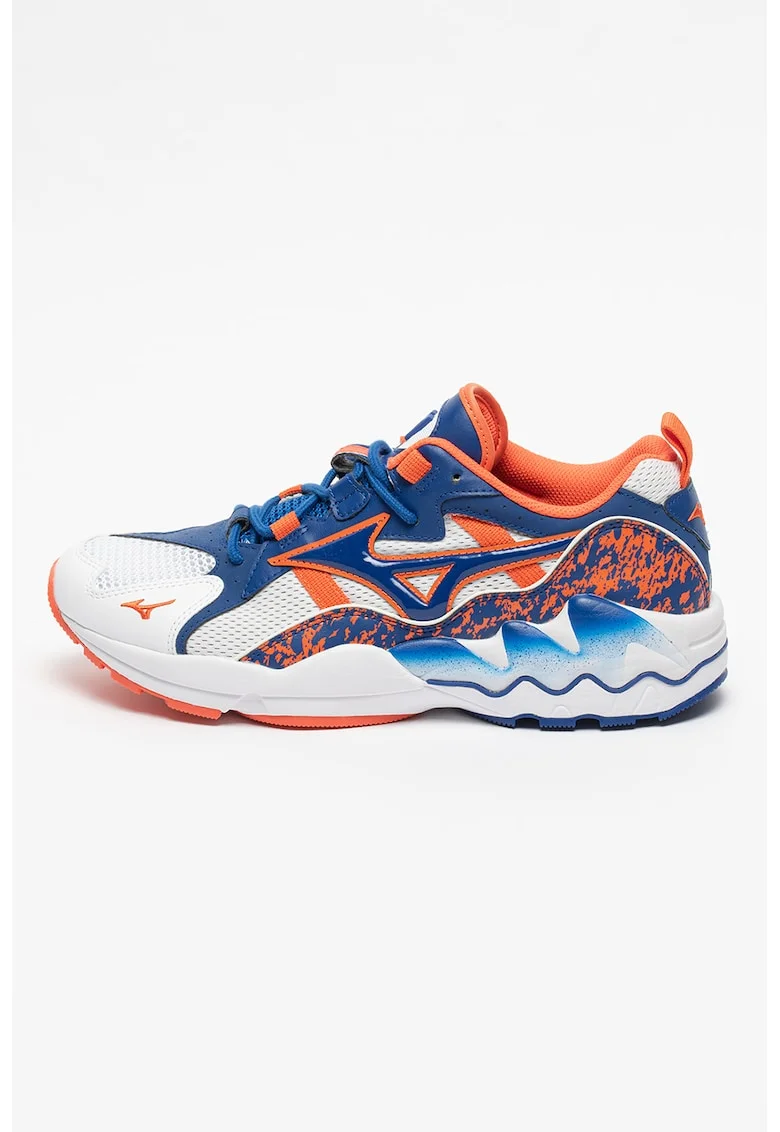 Pantofi sport cu garnituri de piele ecologica Wave Rider 1 5446541, Portocaliu mandarina/Albastru royal/Alb optic