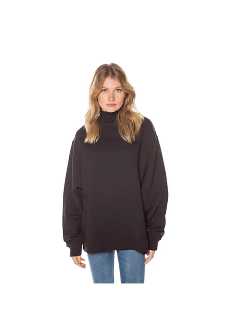 Hanorac fara gluga dama, Superdry, Bumbac, Negru, Negru