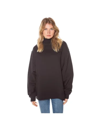 Hanorac fara gluga dama, Superdry, Bumbac, Negru, Negru
