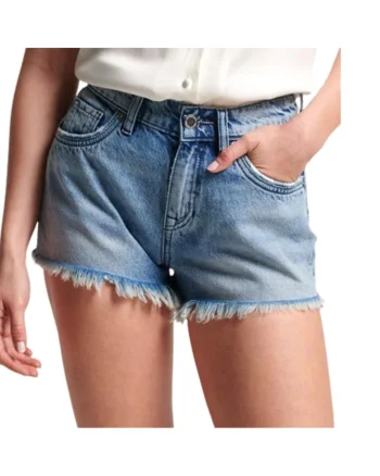 scurti dama, Superdry, Bumbac, Albastru, Albastru