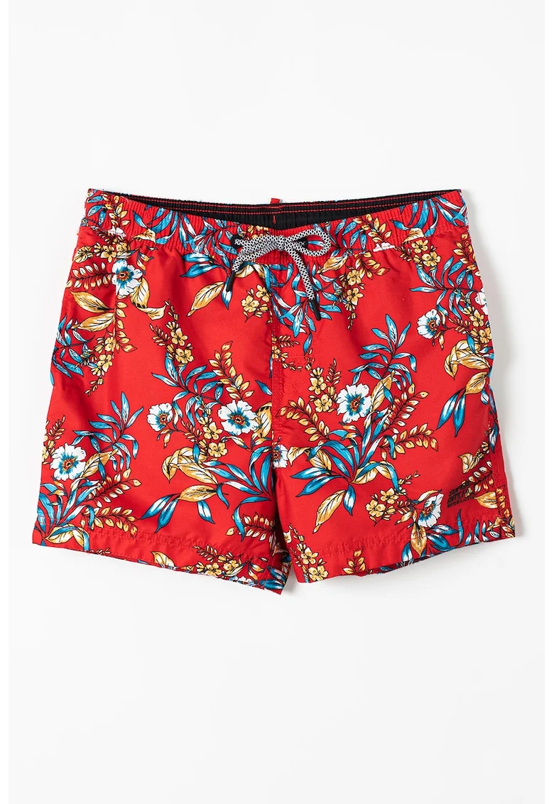 Pantaloni scurti de baie Super 5S Beach Volley, Rosu/Alb/Albastru