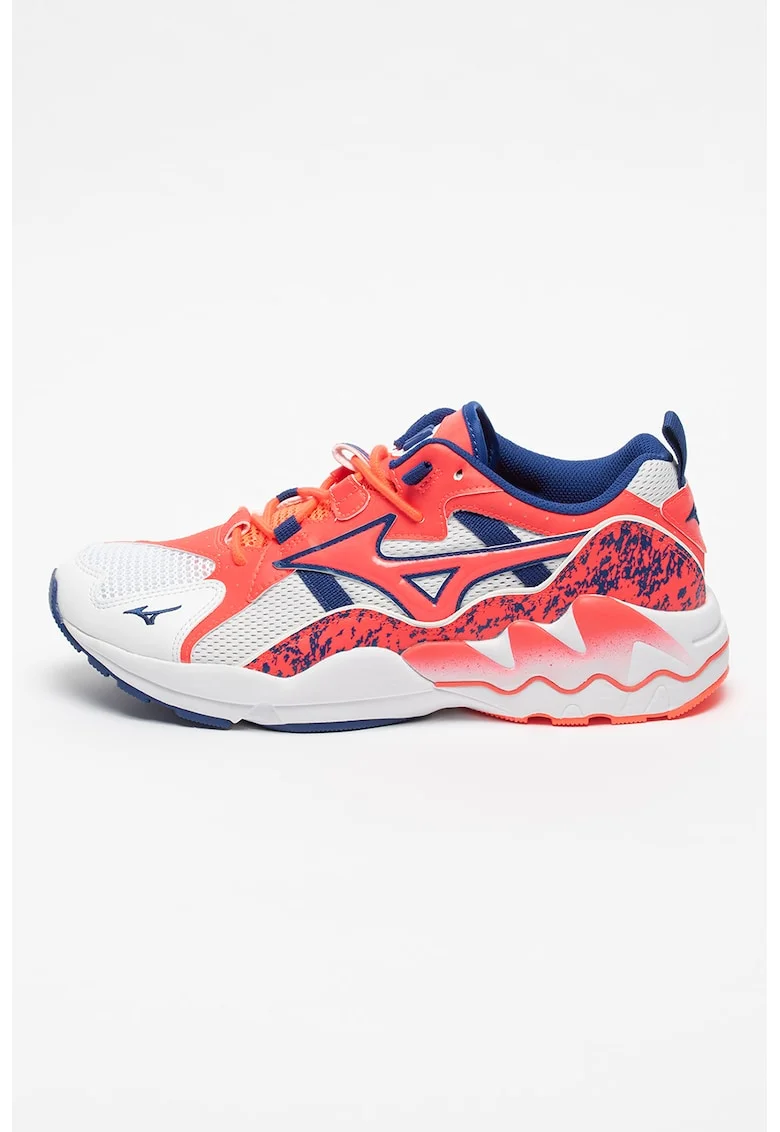 Pantofi sport cu garnituri de piele ecologica Wave Rider 1 5446541, Coral/Alb optic/Bleumarin