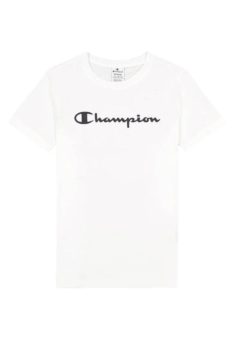 Tricou dama  croiala regulata, decolteu rotund, bumbac, alb