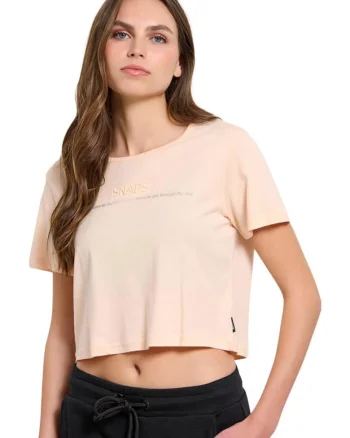 Tricou scurt dama  portocaliu, modal si bumbac