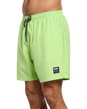 Costum de baie Bermuda barbati  talie elastica, doua buzunare, verde, poliester