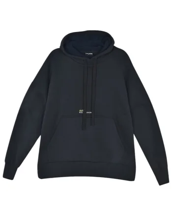 Hanorac  dama, design lejer, gluga cu snur, fleece, negru