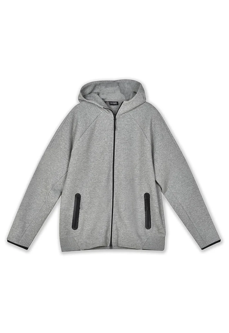 Hanorac barbat Bdtk, gluga, slim, gri, bumbac