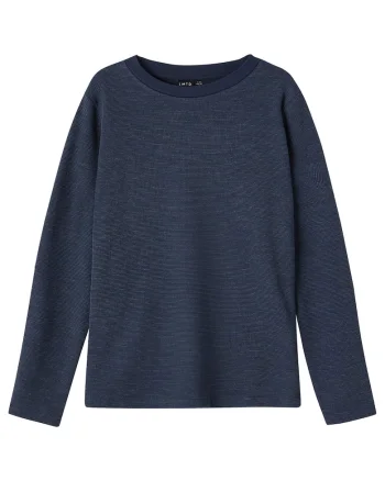 Tricou copii,  decolteu rotund, bumbac organic, bleumarin