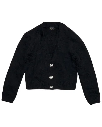 Cardigan dama  negru, acril, poliamida, poliester
