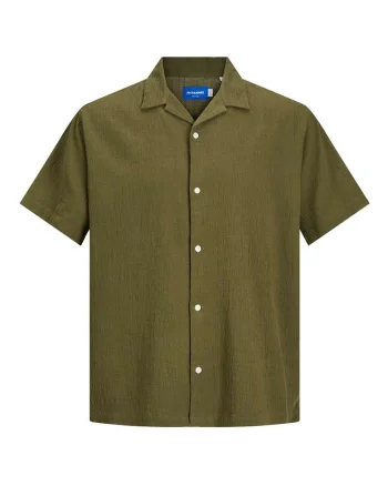 Camasa barbati  verde, maneci scurte, 100% bumbac,