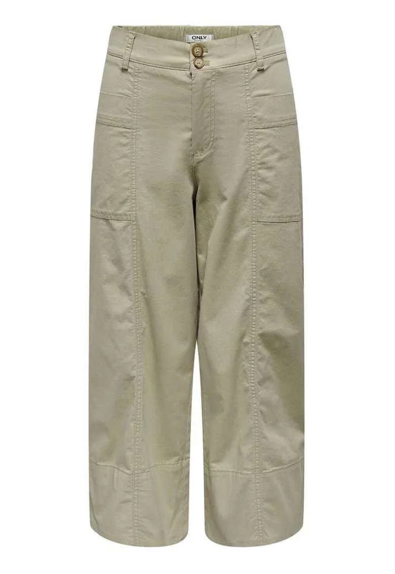 Pantaloni dama  Felis HW, bej, talie elastica, 98% bumbac, 2% elastan,