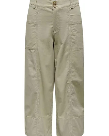 Pantaloni dama  Felis HW, bej, talie elastica, 98% bumbac, 2% elastan,