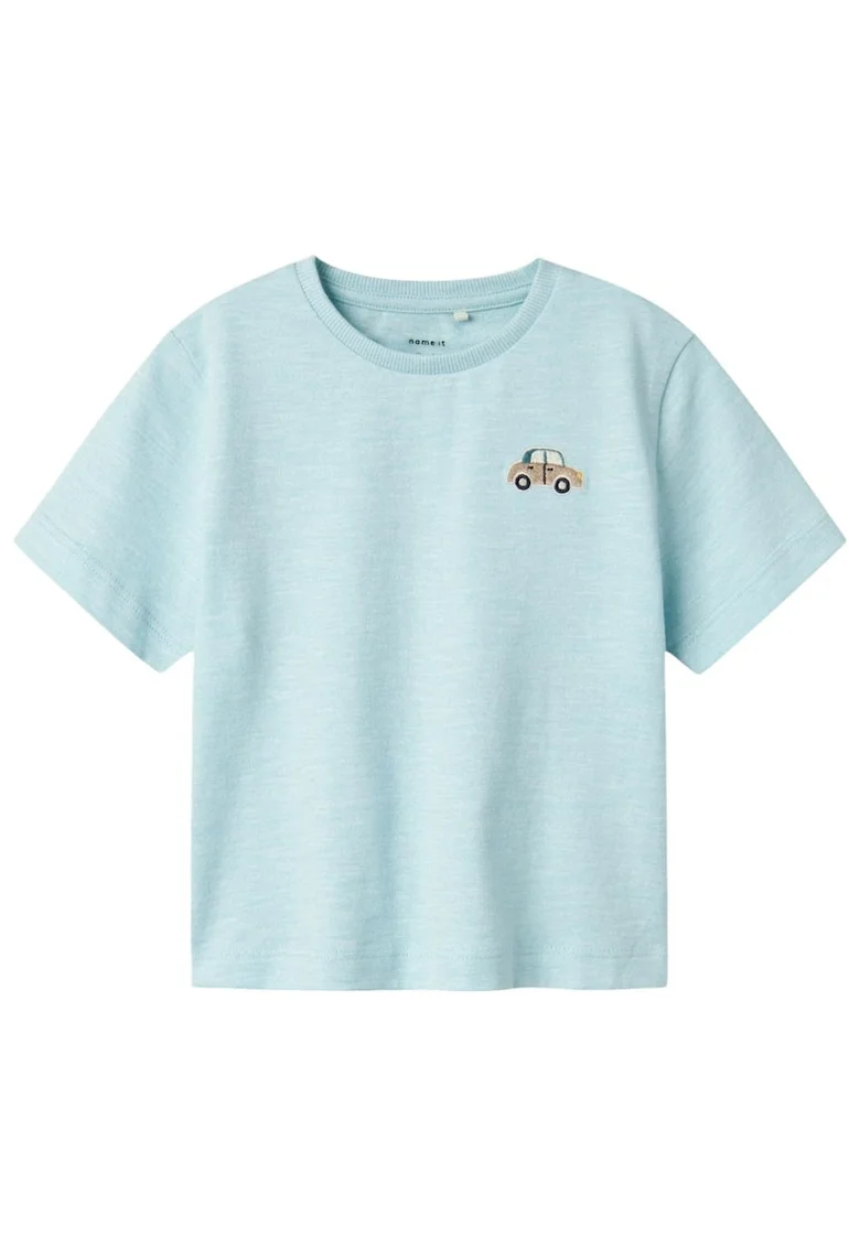Tricou copii  maneca scurta, albastru, bumbac