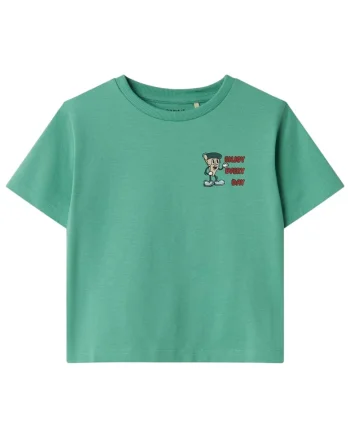 Tricou copii,  maneca scurta, bumbac organic, verde