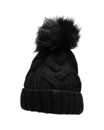 Caciula sport barbati  cu pompon, negru