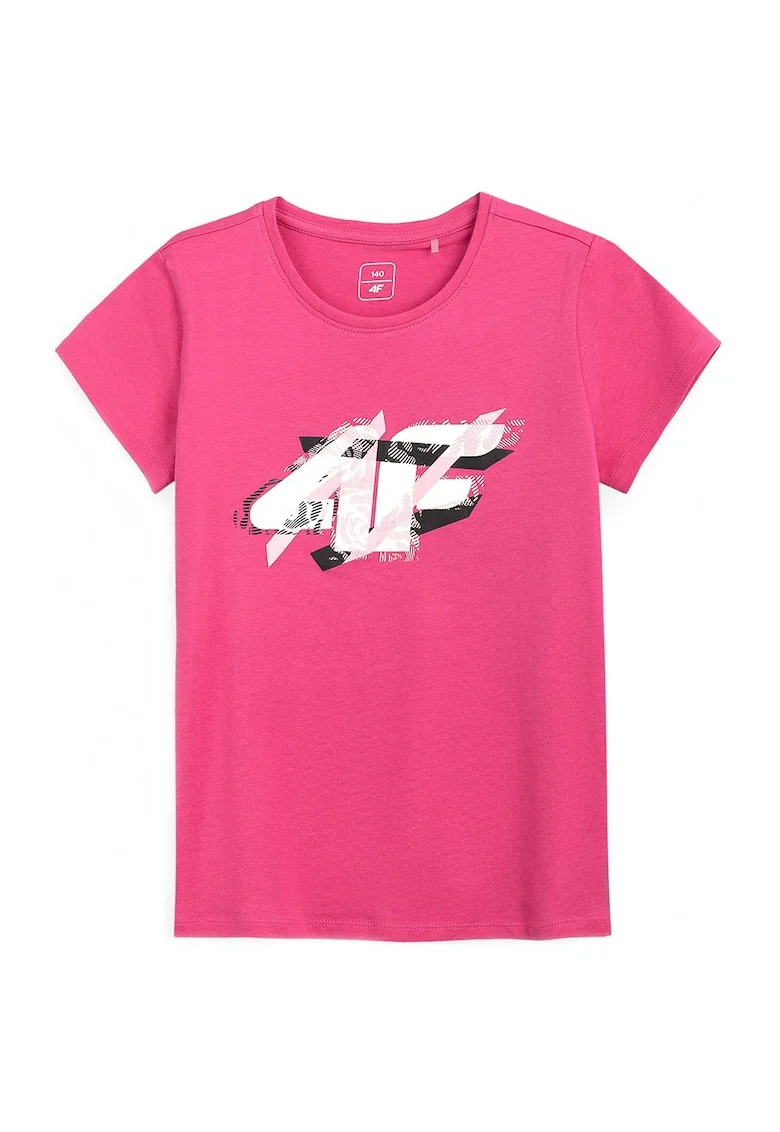 Tricou copii  maneca scurta, roz, bumbac, HJL21-JTSD002