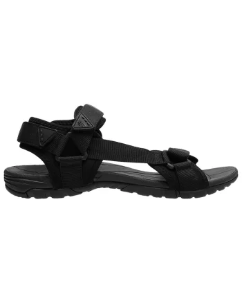 Sandale barbati  curea velcro reglabila, talpa cauciuc, negru, poliester