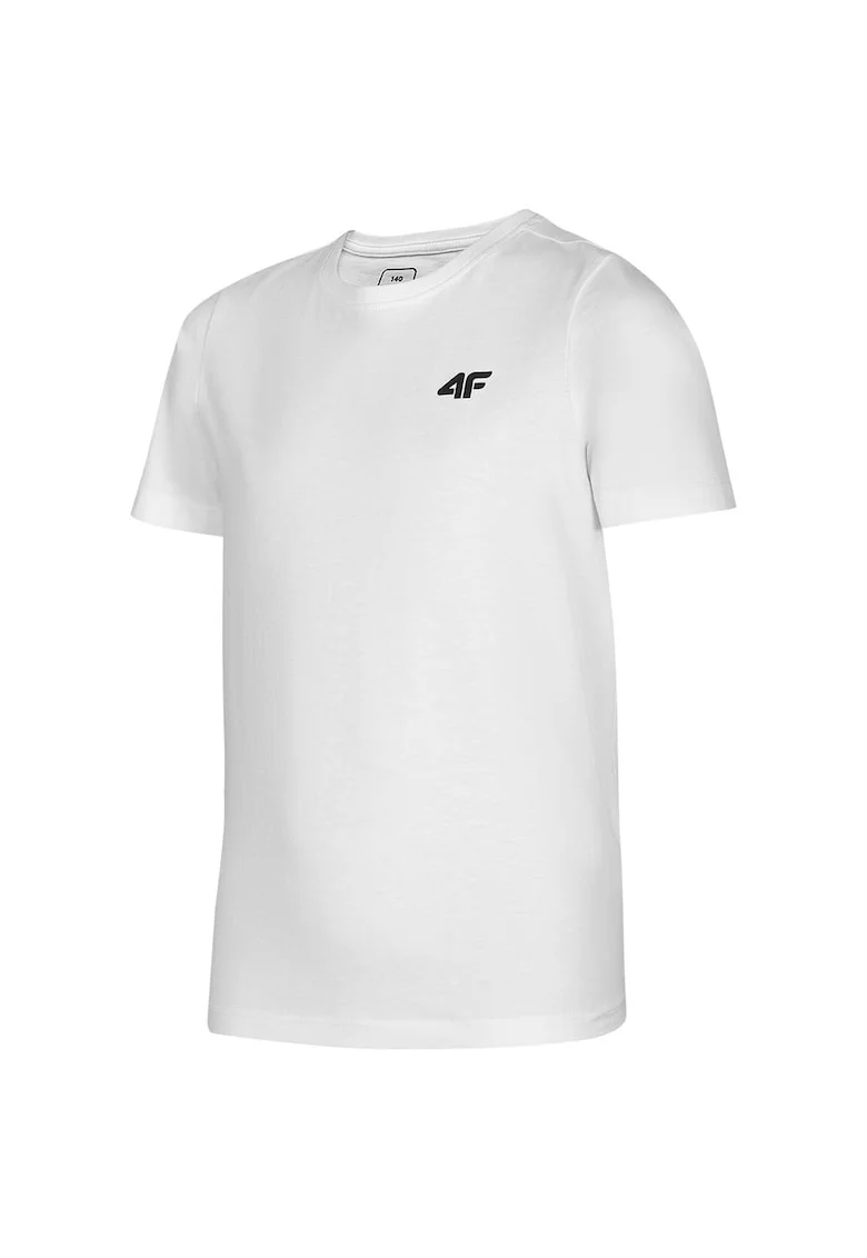 Tricou copii  maneca scurta, decolteu rotund, alb, bumbac, HJL22-JTSM001