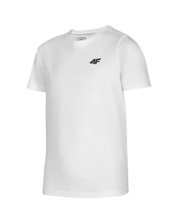 Tricou copii  maneca scurta, decolteu rotund, alb, bumbac, HJL22-JTSM001