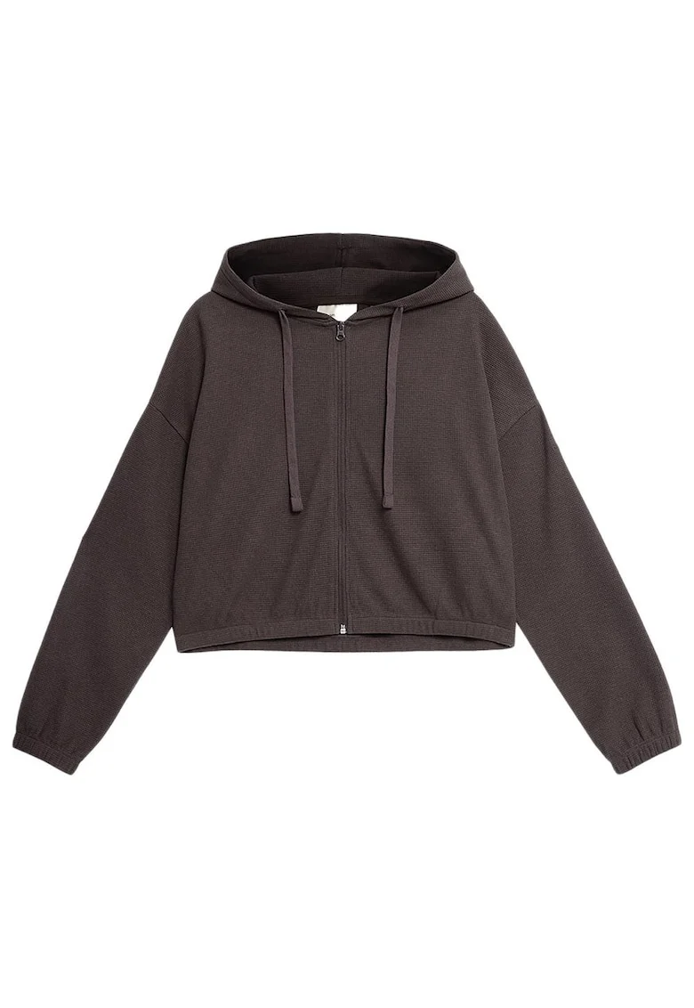 Cardigan dama  gluga cu snur, doua buzunare, bumbac/poliester