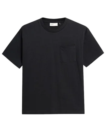 Tricou barbati  maneca scurta, decolteu rotund, negru, bumbac