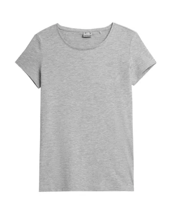 Tricou dama,  Bumbac/Elastan, Gri