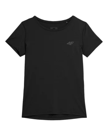 Tricou sport dama  slim fit, decolteu rotund, uscare rapida, Negru