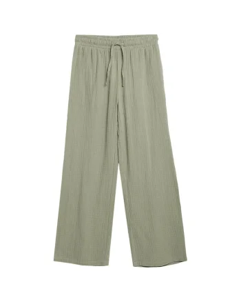 Pantaloni dama OTHSS23TTROF184,  Bumbac, Verde