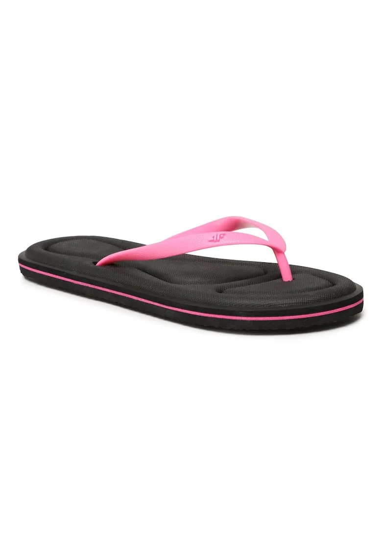 Papuci flip-flop dama,  Textil, Negru