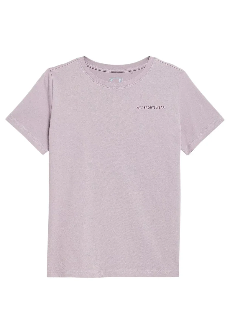 Tricou dama  maneca scurta, decolteu rotund, bumbac organic, gri
