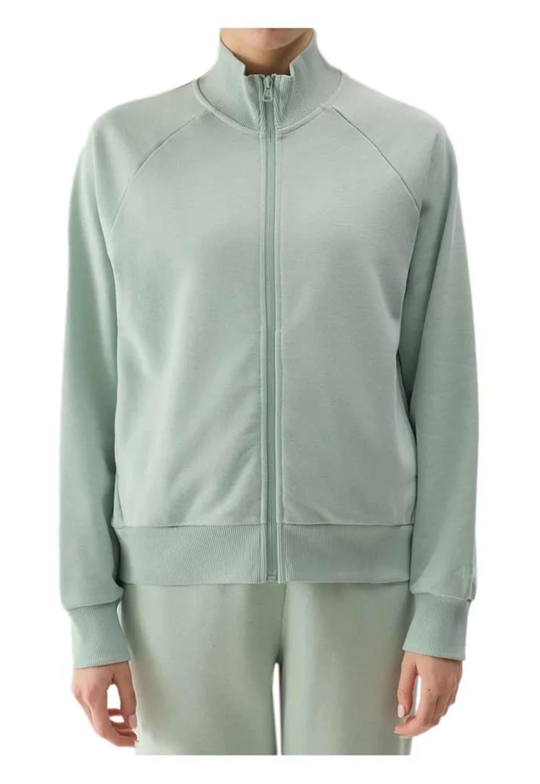 Hanorac dama  doua buzunare laterale, verde, bumbac/poliester,