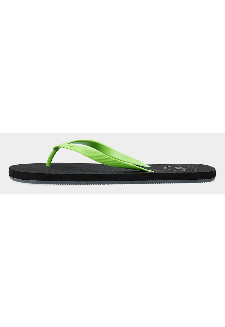 Slapi barbati  verde, curele de cauciuc, talpa moale