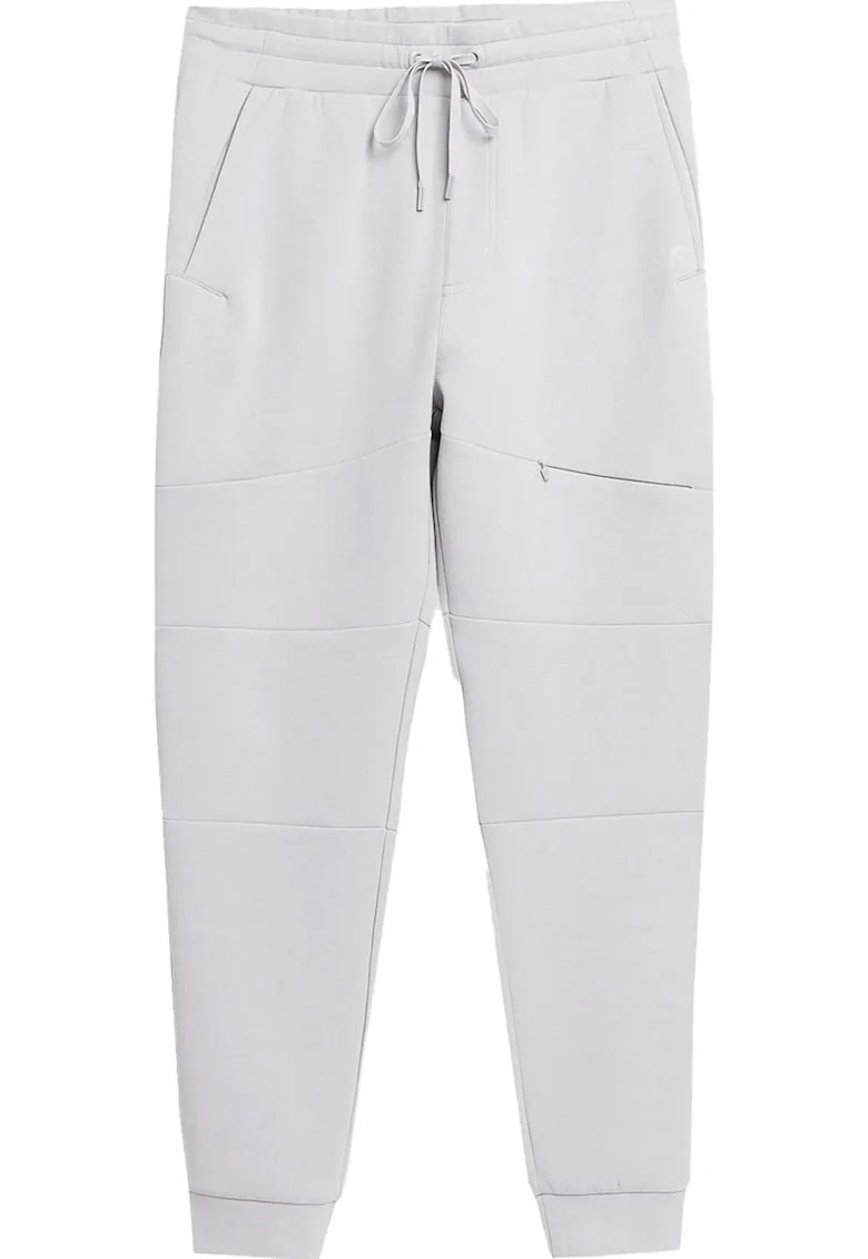 Pantaloni lungi,  Bumbac, Gri, Gri