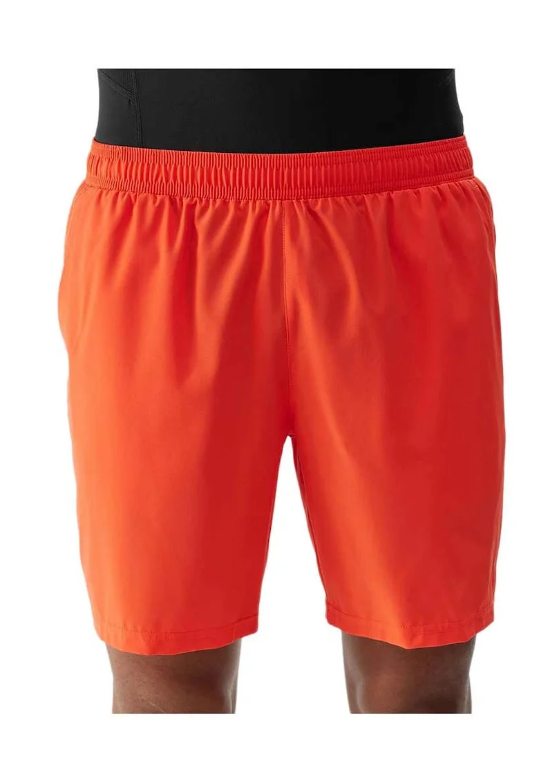 Pantaloni scurti  croiala regulata, talie elastica, poliester, Portocaliu
