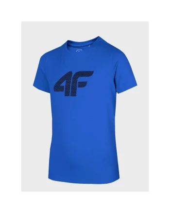 Tricou copii  model L24 TTSHM1115, albastru, bumbac, croiala regulata, imprimeu la moda