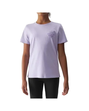 Tricou copii  bumbac, lila, maneca scurta