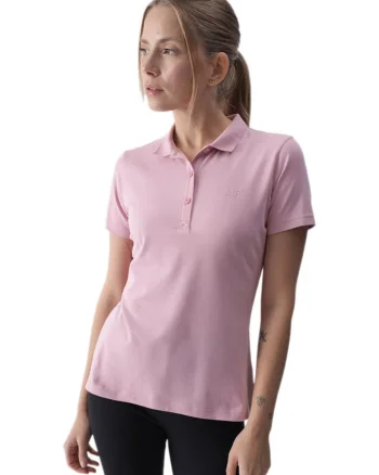 Tricou polo dama  bumbac, roz, Roz
