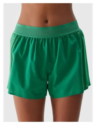 Pantaloni scurti sport dama,  Poliester, Verde, Verde
